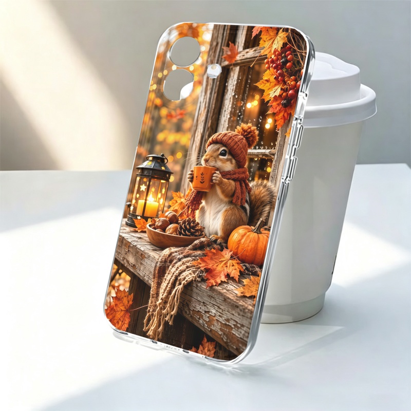Phone Cases Iphone 13 - غطاء هاتف سيليكون بتصميم حيوان السنجاب