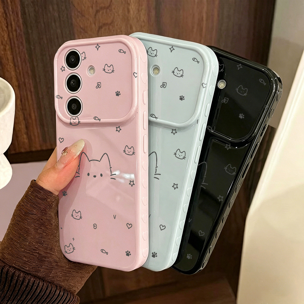 Phone Cases Galaxy A16 5G - جراب هاتف بتصميم قطة لطيفة لهواتف