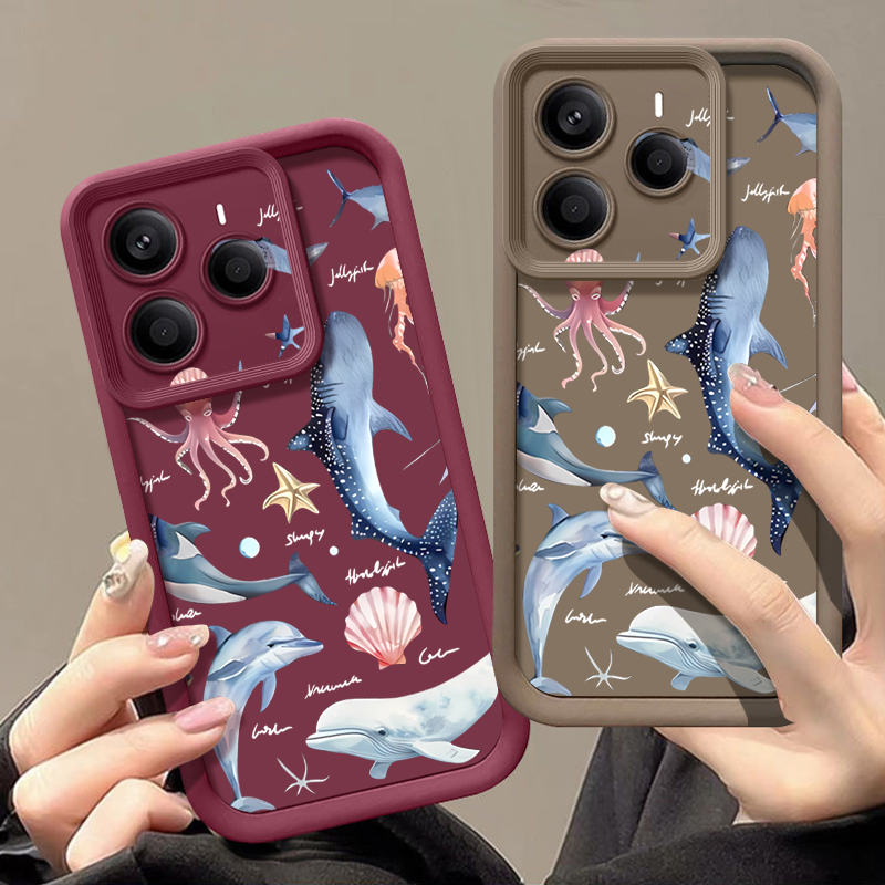 غطاء هاتف ناعم بنمط دولفين لطي - مراجعة Phone Cases Xiaomi 15 وسعره